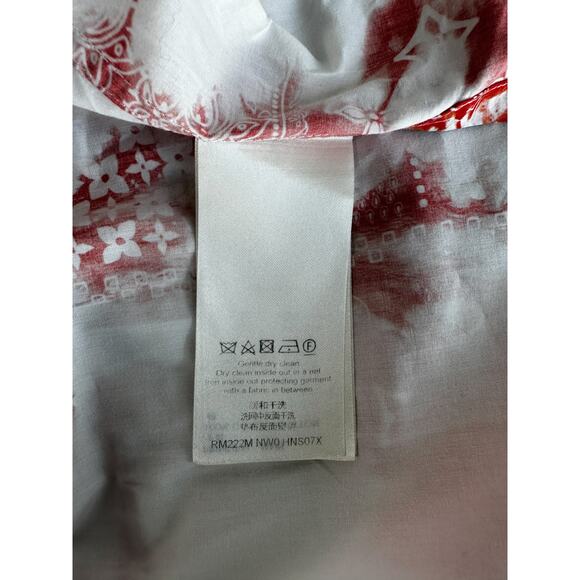 Louis Vuitton Orange Bleached Bandana Short Sleeve Button Up Shirt - Picture 4 of 8